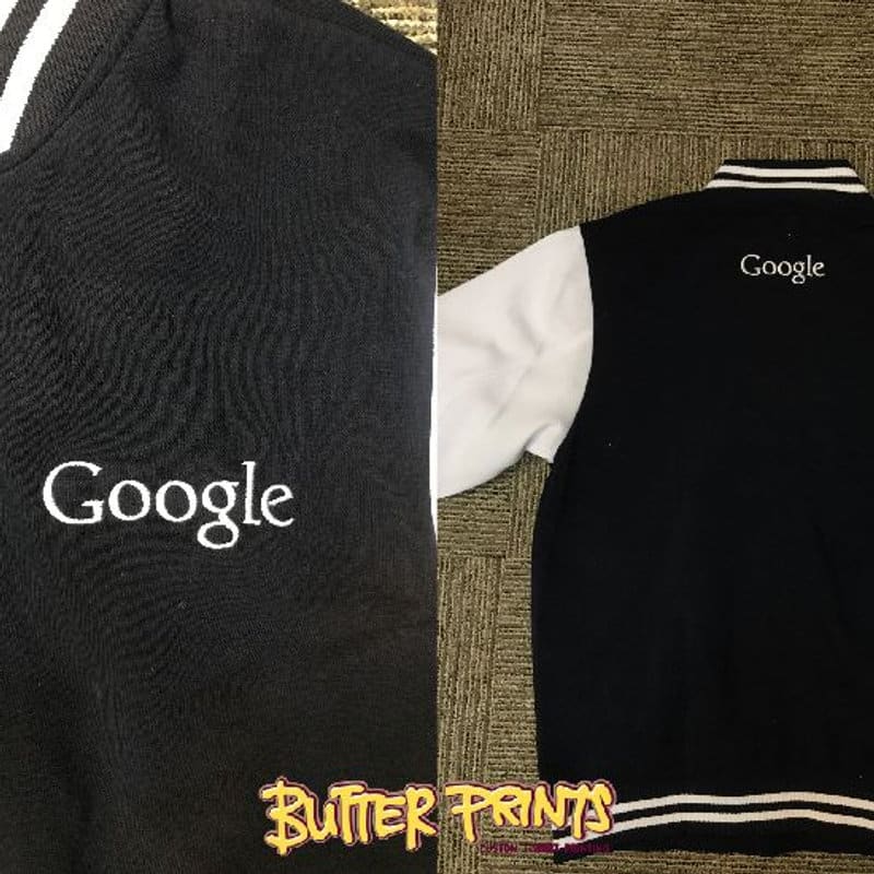 Google varsity jacket, embroidered logo