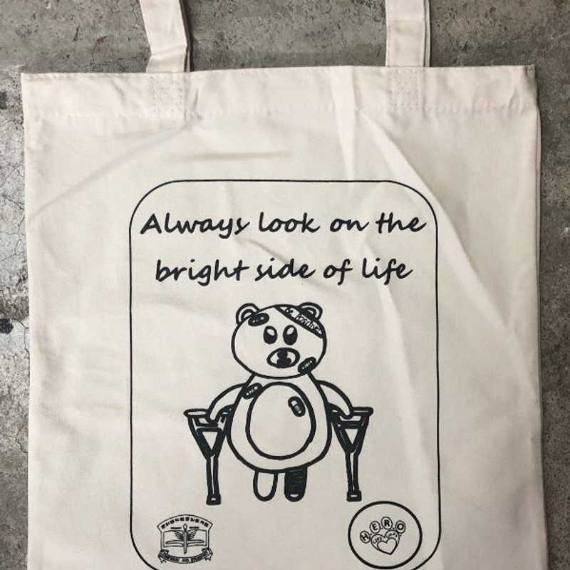 Printed canvas tote