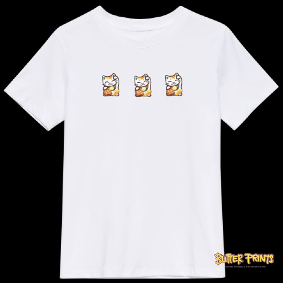 Lucky Cats T-shirt (with print name option)