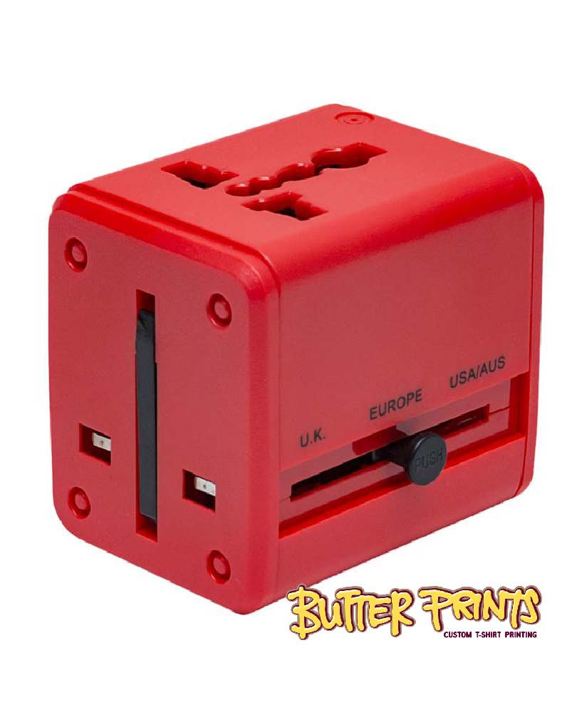 Universal Travel Adapter (Red)