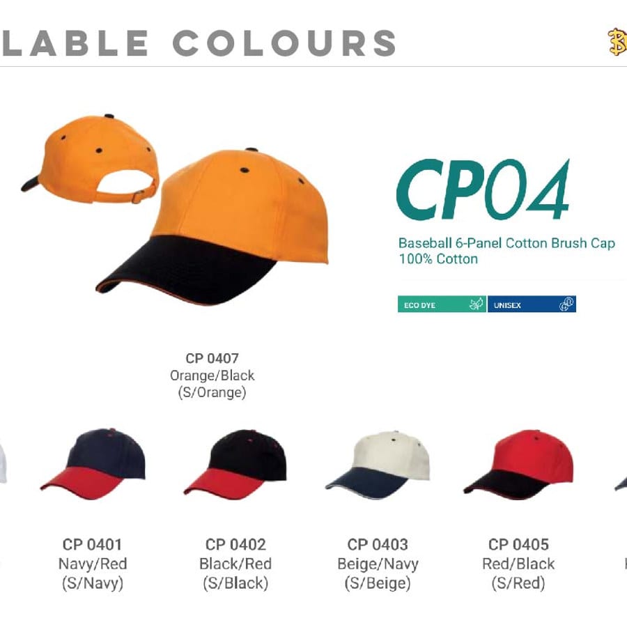 Cotton Caps 2-toned (CP04) (Orange / Black (S/Orange))