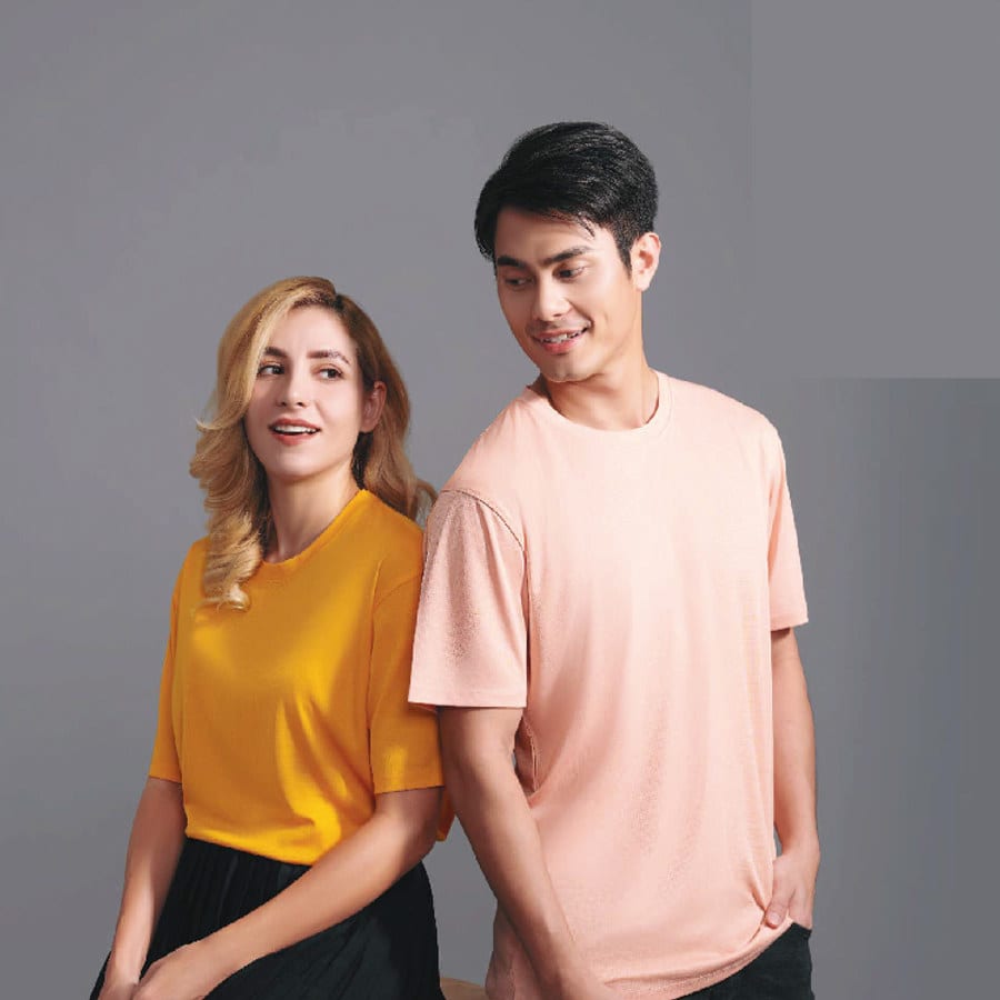 QD66 Smooth Interlock Drifit Roundneck T-shirts UNISEX (OS) 140 gsm (White, XS)