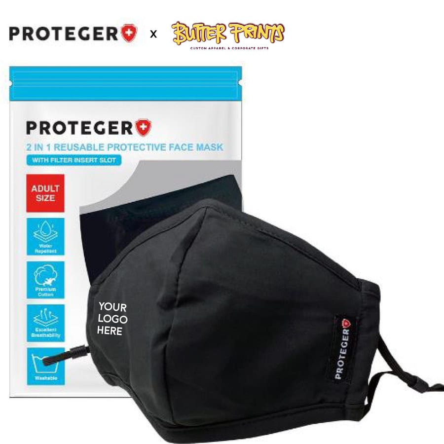 Proteger Anti Bacterial Reusable Cloth Face Mask (BFE ≥ 95%) (No need., Adult)