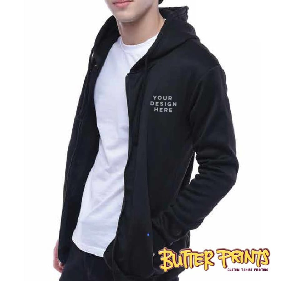 Hoodies with Zip (Black, 2XS)
