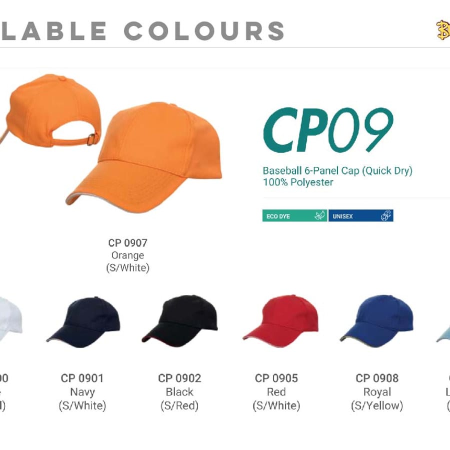 Drifit Caps 2-toned (CP09) (Orange (S/White))