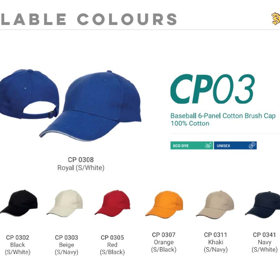 Cotton Caps 2-toned (CP03) (Navy (S/White))